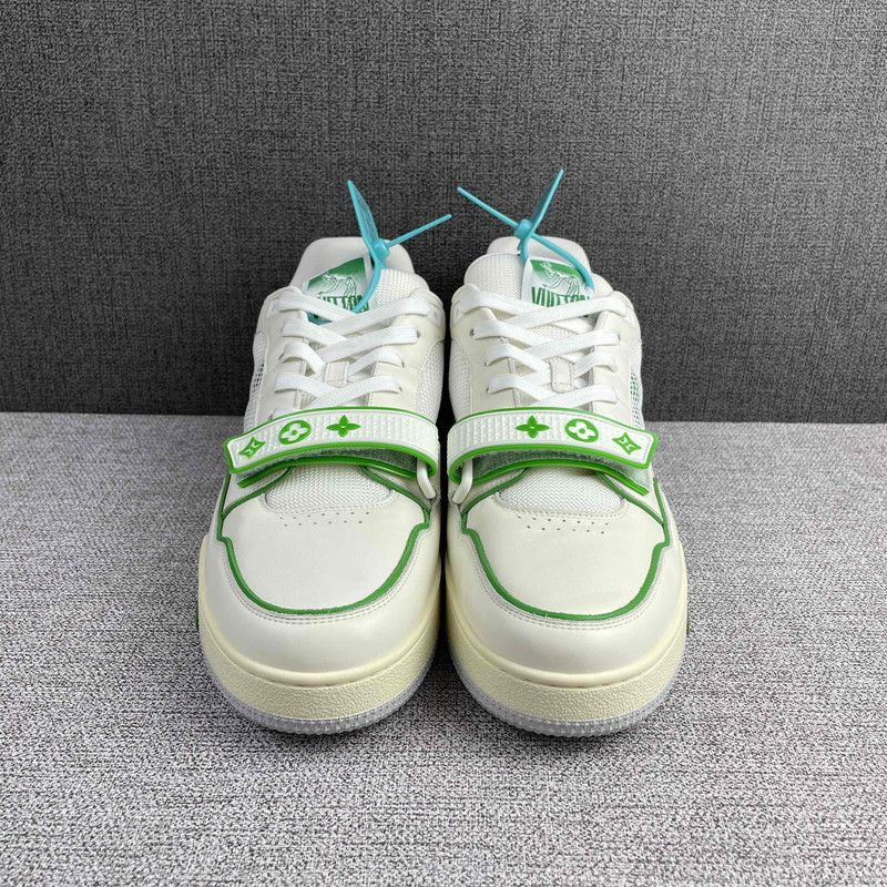 Louis Vuitton Louis Vuitton Classic Green and White Sneakers 0079 Size US 9.5 / EU 42-43 - 2 Thumbnail