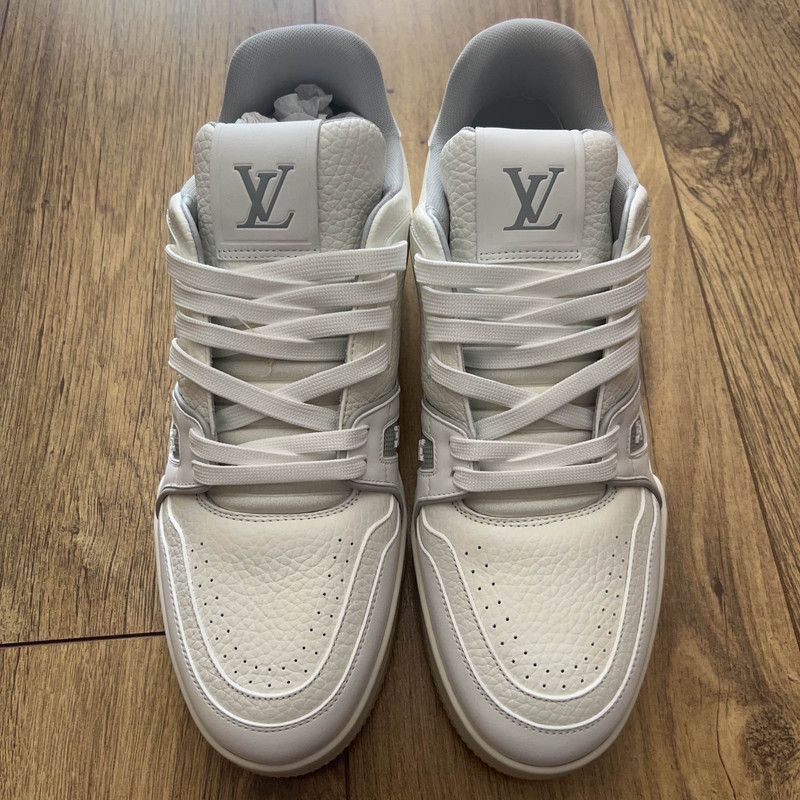 Louis Vuitton Louis Vuitton White Cement Low-Top Fashion Sneakers 0079 Size US 8.5 / EU 41-42 - 2 Thumbnail