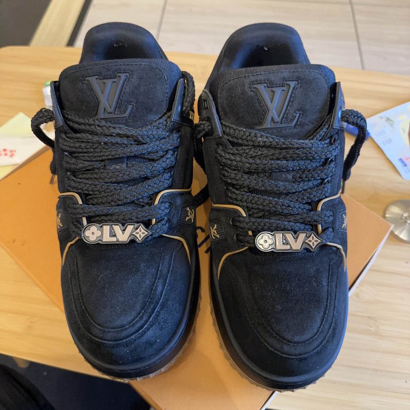 Louis Vuitton Louis Vuitton Trainer Maxi Black Low-Top Sneakers 0079 Size US 10.5 / EU 43-44 - 2 Thumbnail