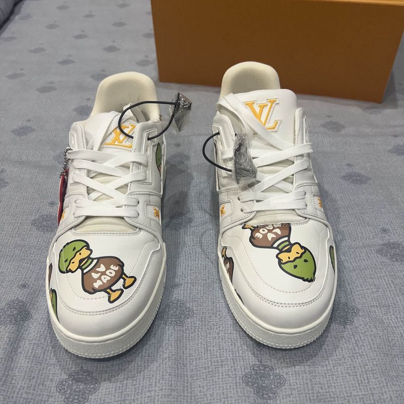 Louis Vuitton Nigo x Louis Vuitton Trainer Fashion Sneakers 0079 Size US 8.5 / EU 41-42 - 2 Thumbnail