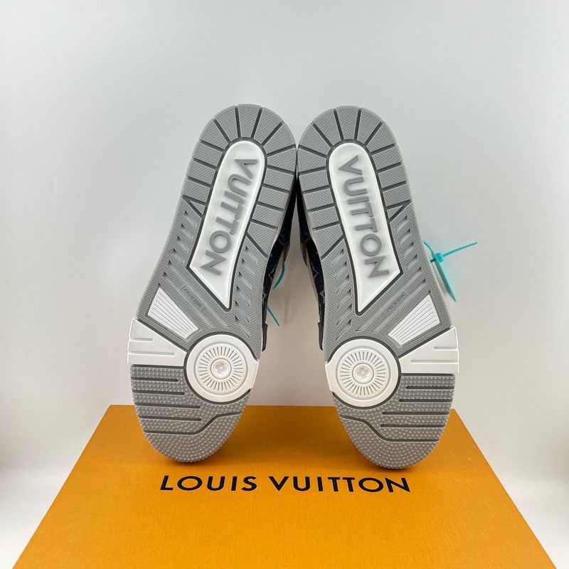 Louis Vuitton Louis Vuitton Trainer Low Top Sneakers in Gray White 0079 Size US 8.5 / EU 41-42 - 4 Thumbnail