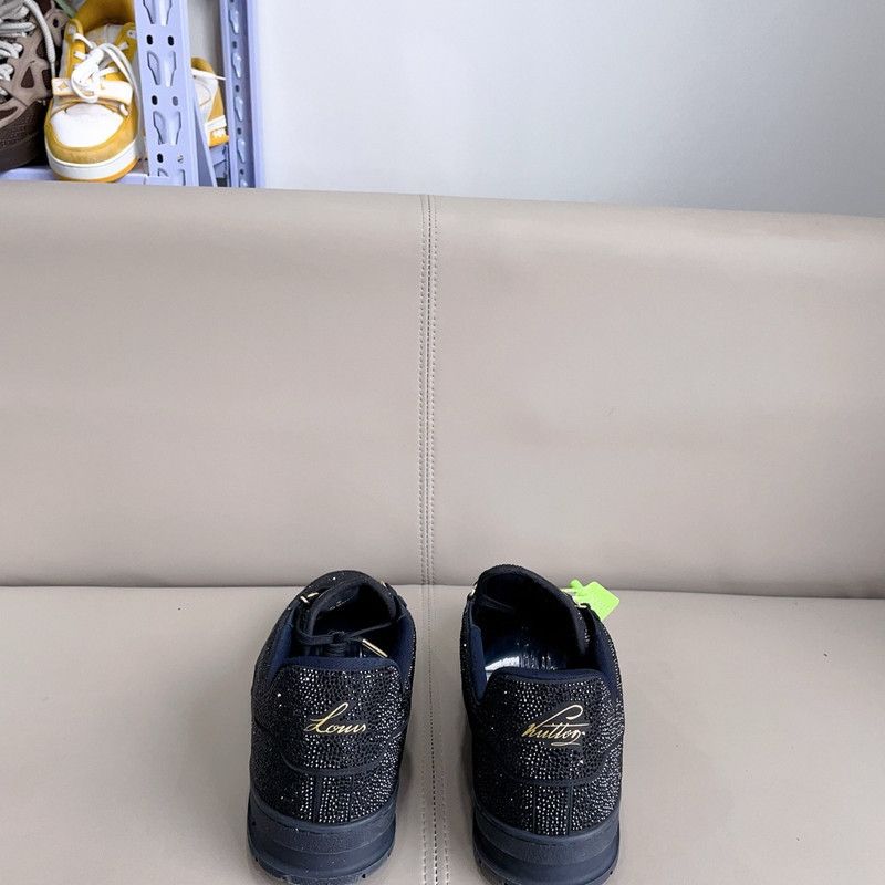 Louis Vuitton Louis Vuitton Sparkling Black Trainer Sneakers 0079 Size US 10.5 / EU 43-44 - 3 Thumbnail