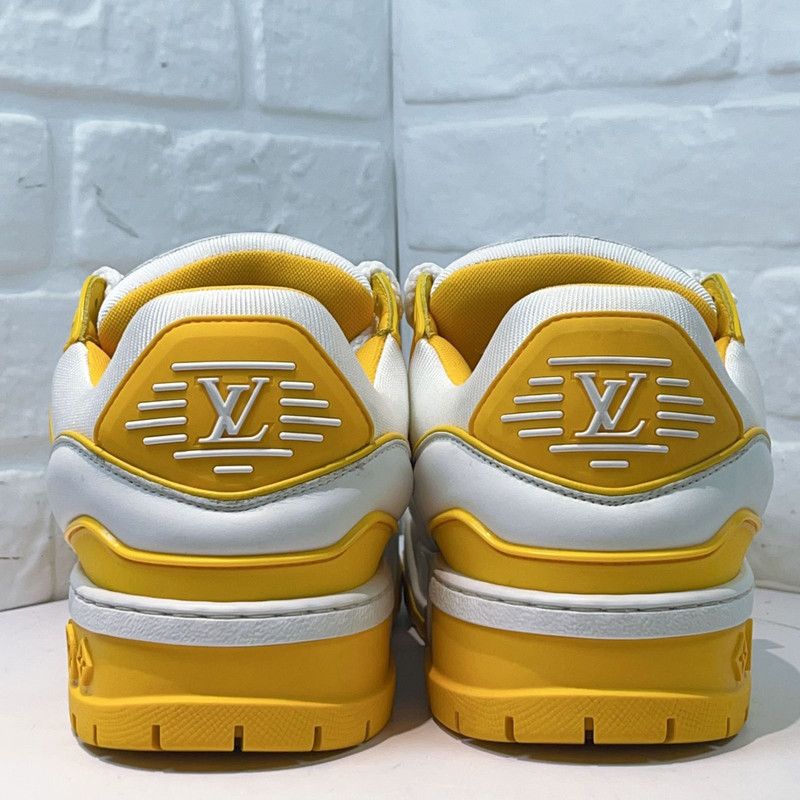 Louis Vuitton Louis Vuitton Trainer Maxi Sneakers in White and Yellow 0079 Size US 8 / EU 41 - 4 Thumbnail