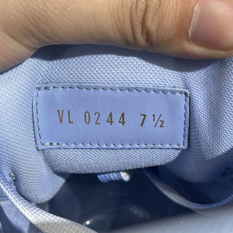 Louis Vuitton Louis Vuitton Blue Leather Low-Top Trainer Sneakers 0079 Size US 8 / EU 41 - 5 Thumbnail