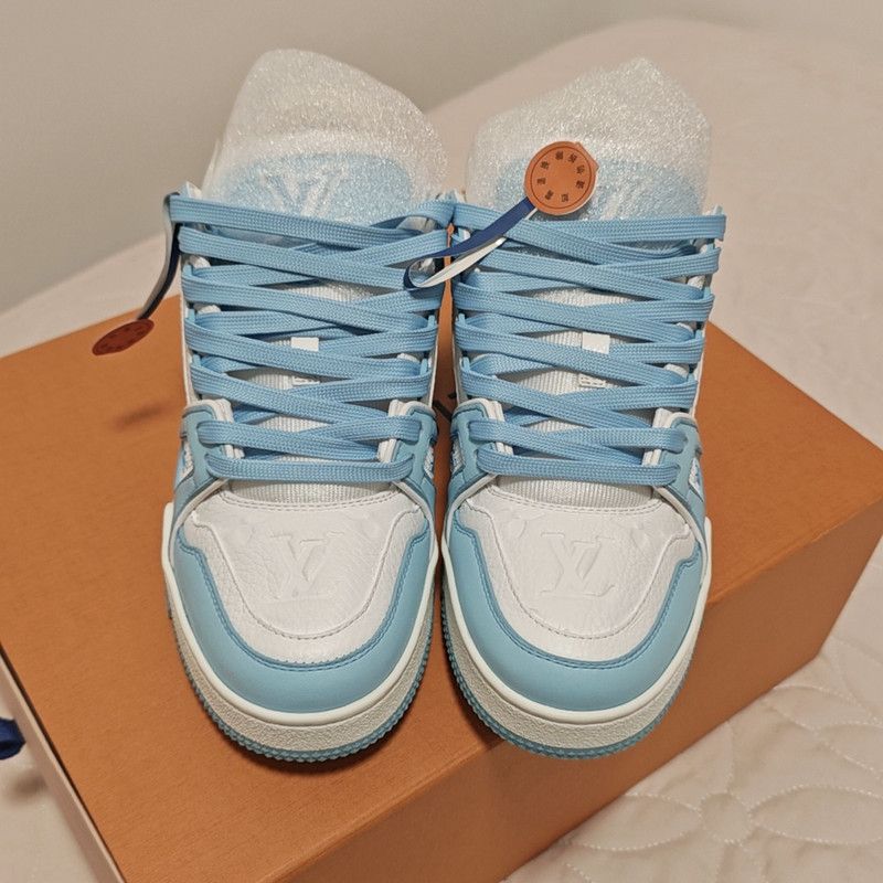 Louis Vuitton Louis Vuitton Trainer Low-Top Sneakers in Sky Blue 0079 Size US 8 / EU 41 - 2 Thumbnail