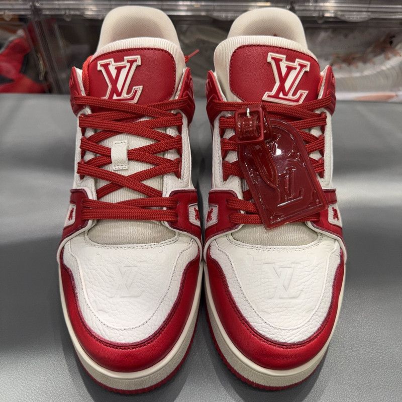 Louis Vuitton Louis Vuitton Red Trainer Fashion Sneakers for Men 0079 Size US 9 / EU 42 - 2 Thumbnail