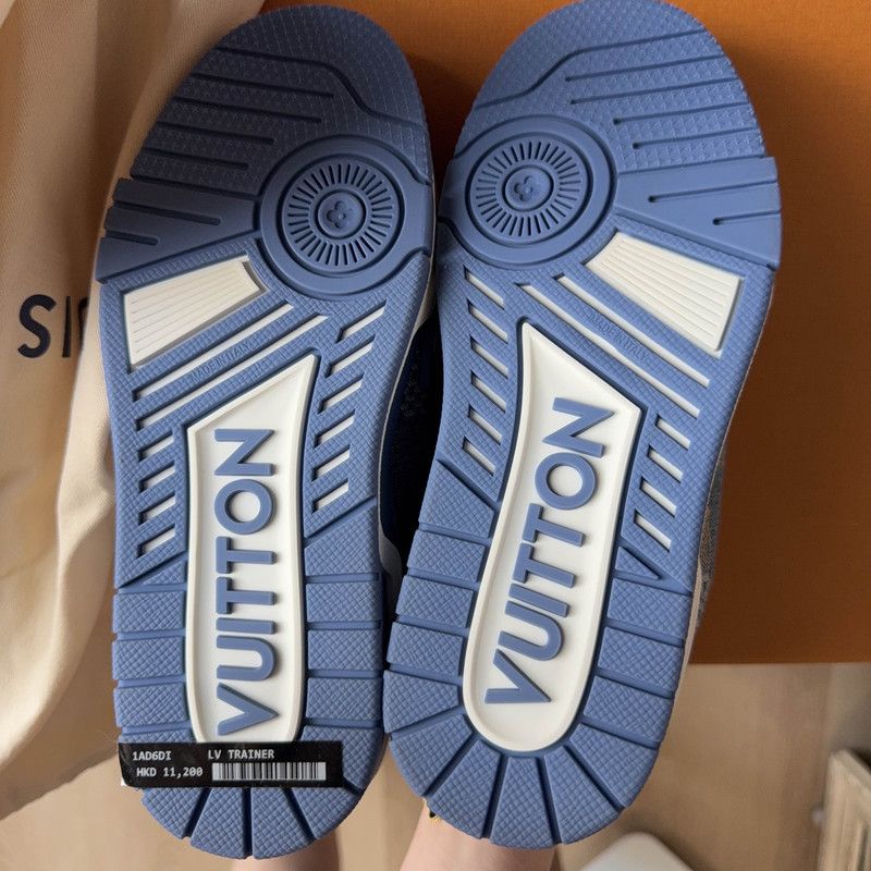 Louis Vuitton Louis Vuitton Blue Trainer Low Top Sneakers 0079 Size US 5.5 / EU 38 - 4 Thumbnail
