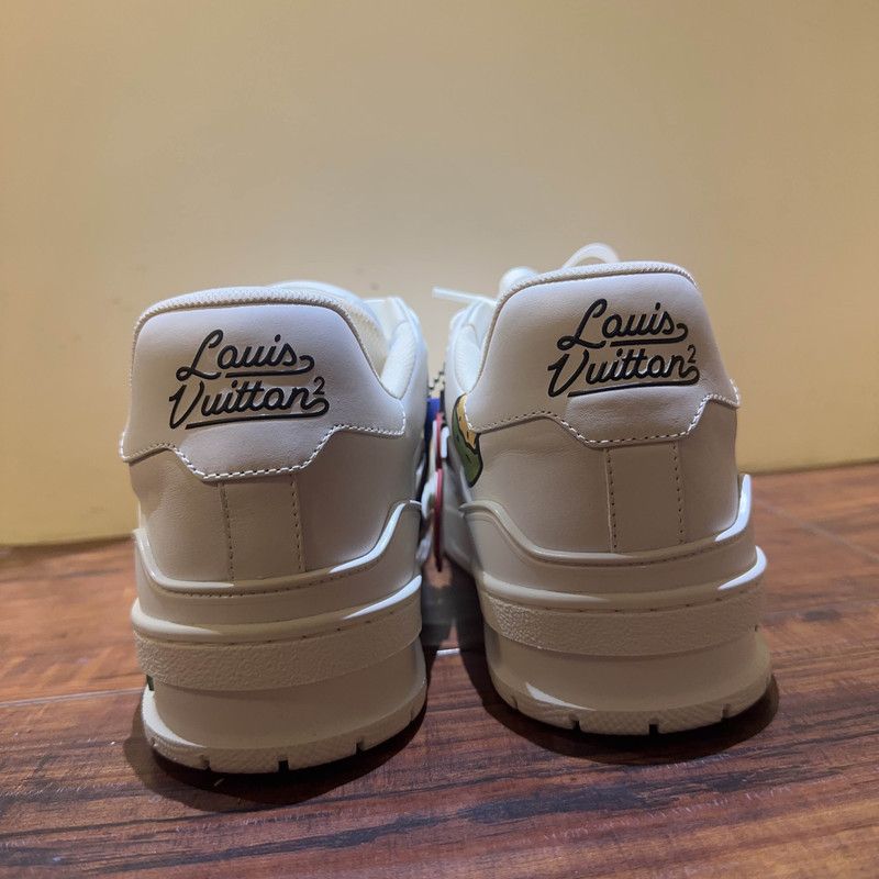 Louis Vuitton Nigo x Louis Vuitton White Trainer Sneakers 0079 Size US 8 / EU 41 - 3 Thumbnail