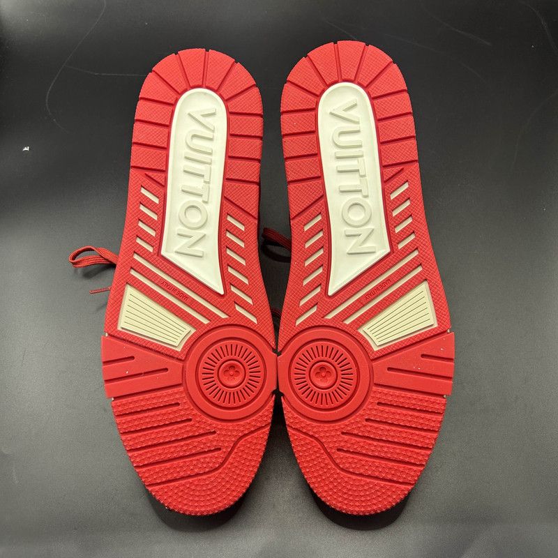 Louis Vuitton Louis Vuitton Red Trainer Sneakers for Men 0079 Size US 9.5 / EU 42-43 - 4 Thumbnail