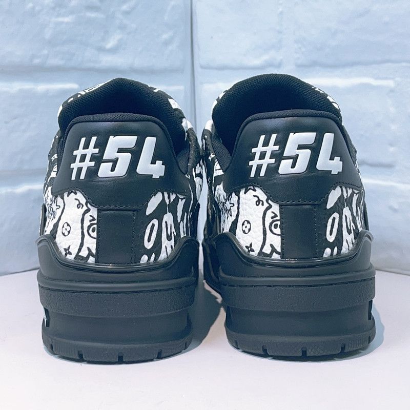 Louis Vuitton Louis Vuitton Black and White Trainer Sneakers 0079 Size US 6 / EU 39 - 2 Thumbnail