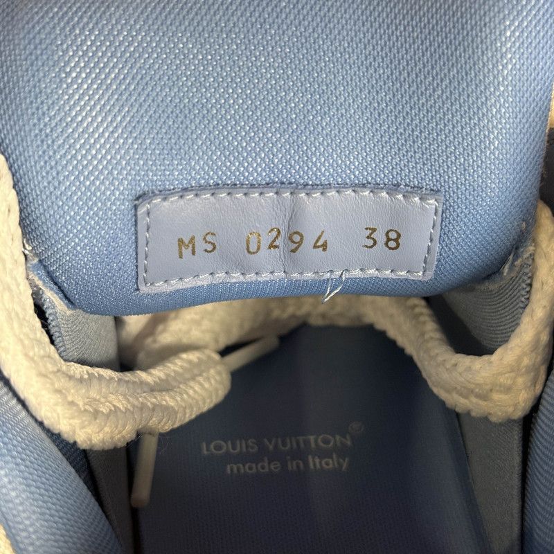 Louis Vuitton Louis Vuitton Trainer Maxi Low Top Sneakers Blue 0079 Size US 7.5 / EU 40-41 - 5 Thumbnail