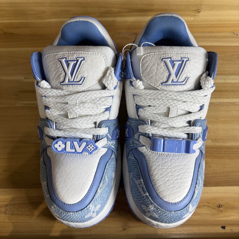 Louis Vuitton Louis Vuitton Trainer Maxi Low Top Sneakers Blue 0079 Size US 7.5 / EU 40-41 - 2 Thumbnail