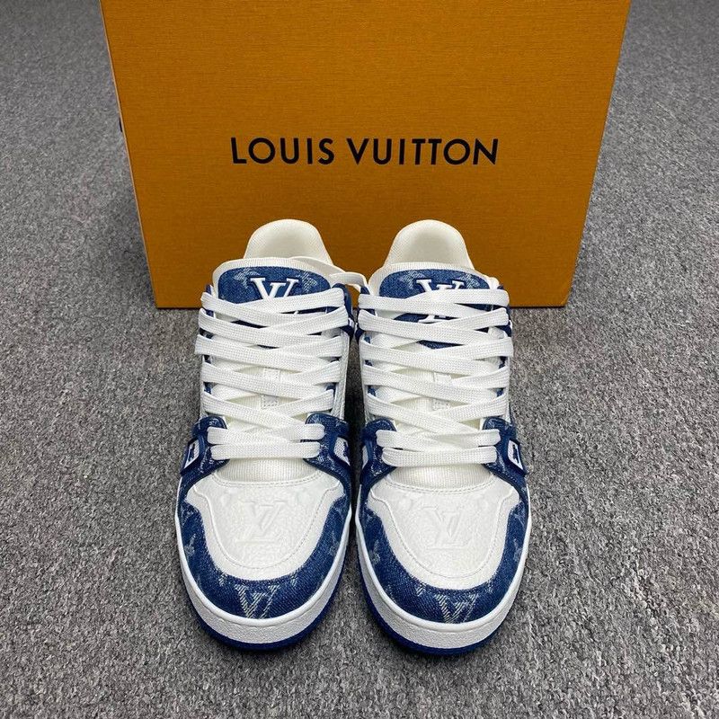 Louis Vuitton Louis Vuitton Denim Low-Top Fashion Sneakers 0079 Size US 8.5 / EU 41-42 - 2 Thumbnail