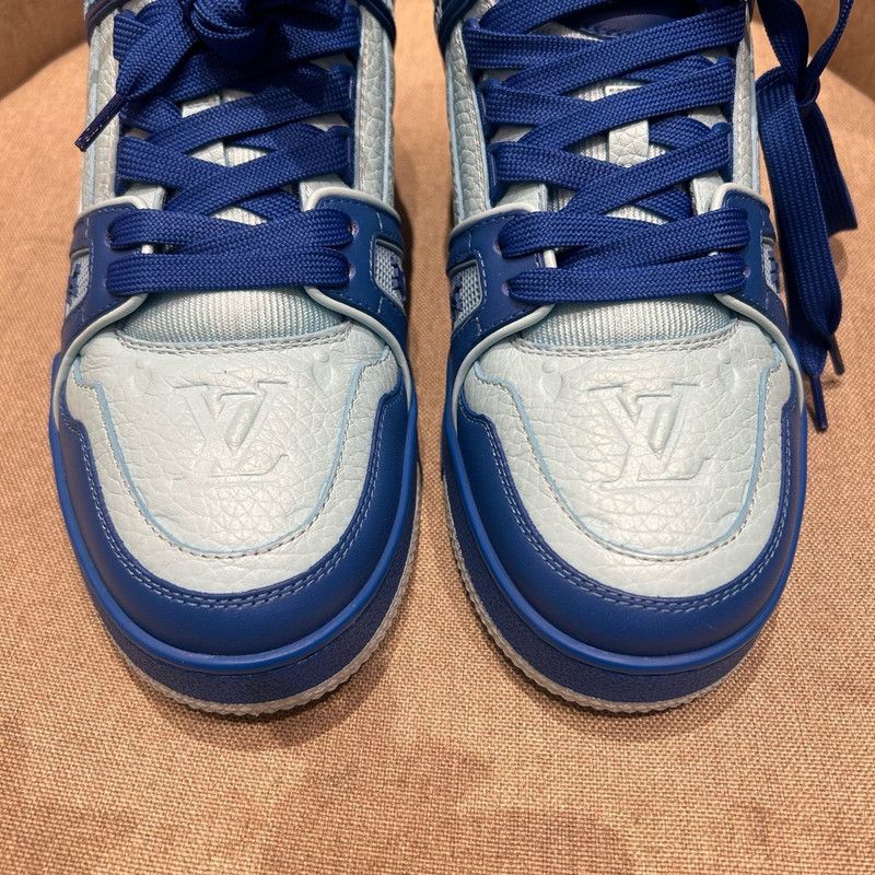 Louis Vuitton Louis Vuitton Trainer Blue Casual Sneakers for Men 0079 Size US 8.5 / EU 41-42 - 9 Thumbnail