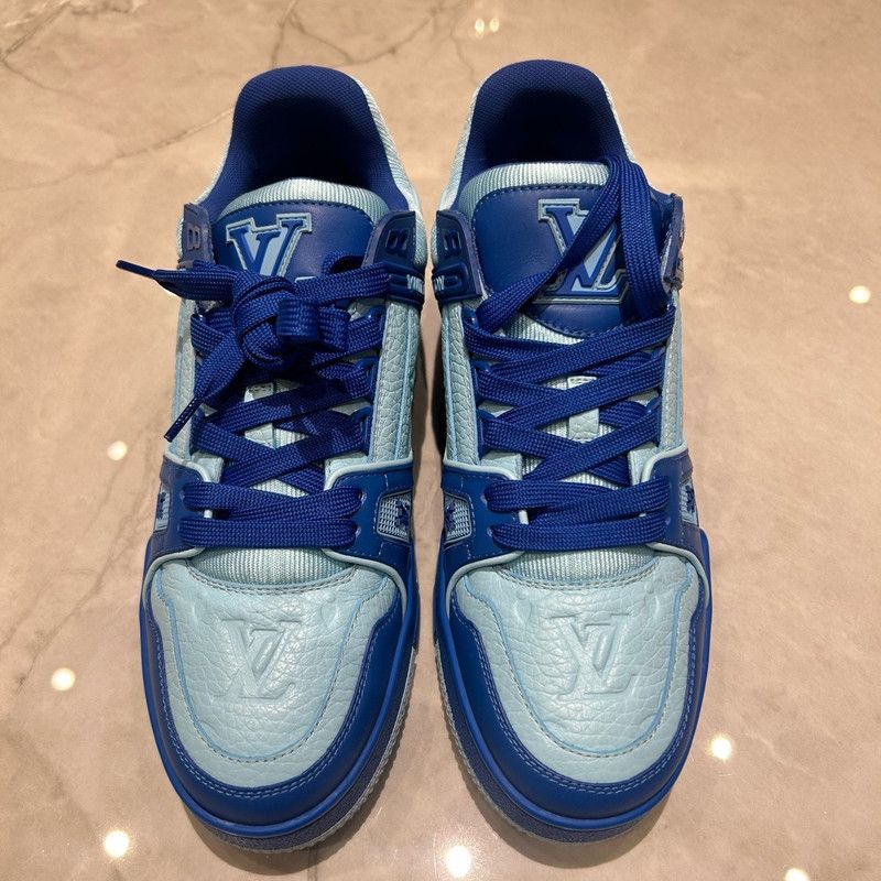 Louis Vuitton Louis Vuitton Trainer Blue Casual Sneakers for Men 0079 Size US 8.5 / EU 41-42 - 4 Thumbnail