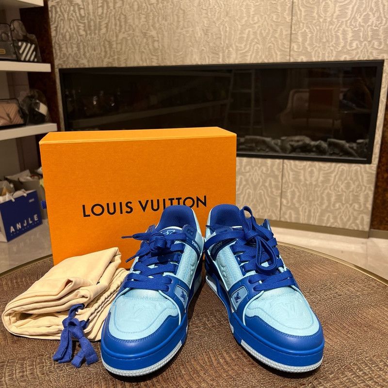 Louis Vuitton Louis Vuitton Trainer Blue Casual Sneakers for Men 0079 Size US 8.5 / EU 41-42 - 21 Thumbnail