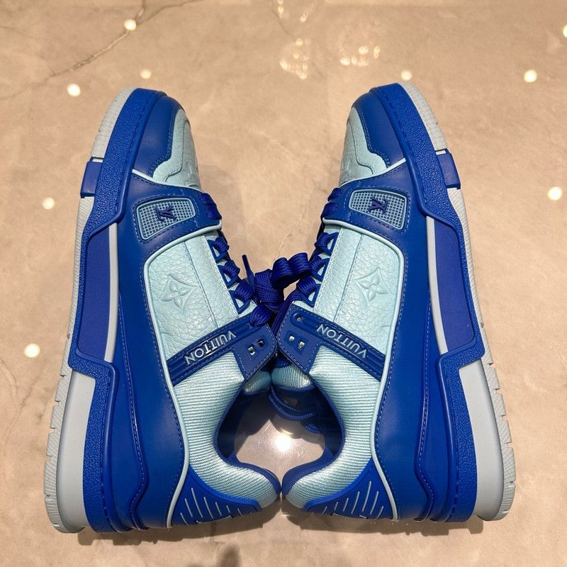 Louis Vuitton Louis Vuitton Trainer Blue Casual Sneakers for Men 0079 Size US 8.5 / EU 41-42 - 3 Thumbnail