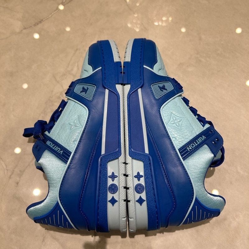 Louis Vuitton Louis Vuitton Trainer Blue Casual Sneakers for Men 0079 Size US 8.5 / EU 41-42 - 2 Thumbnail