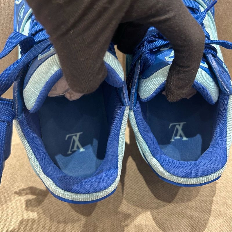 Louis Vuitton Louis Vuitton Trainer Blue Casual Sneakers for Men 0079 Size US 8.5 / EU 41-42 - 7 Thumbnail