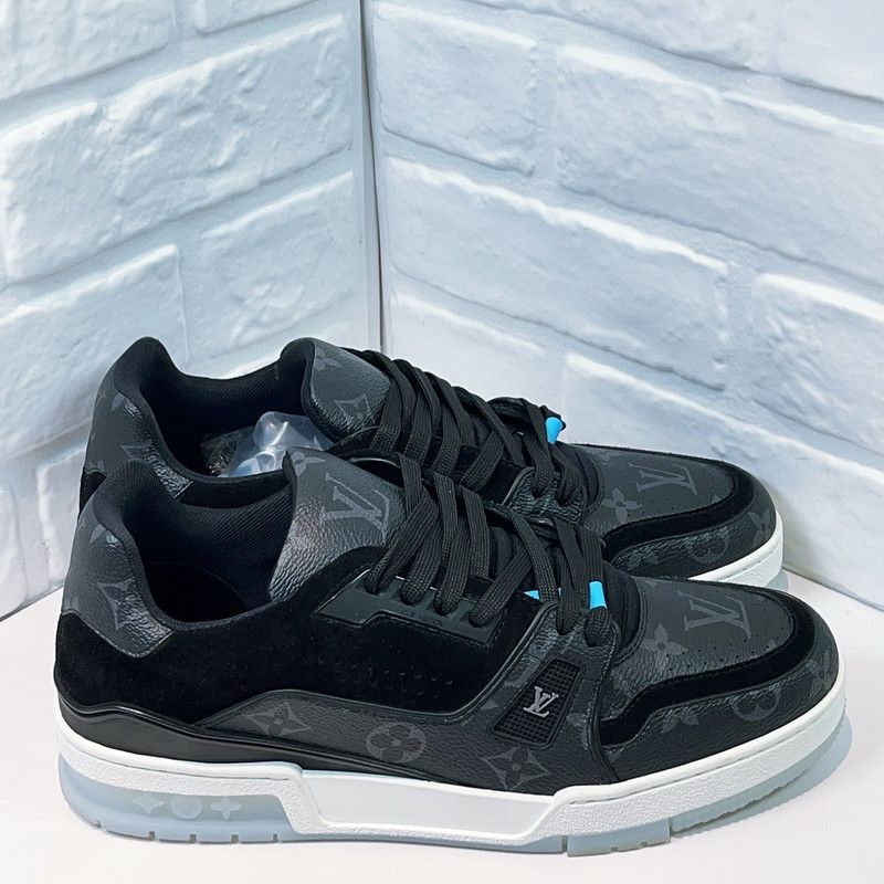 Louis Vuitton Louis Vuitton Trainer Low-top Black Fashion Sneakers 0079 Size US 8.5 / EU 41-42 - 6 Thumbnail