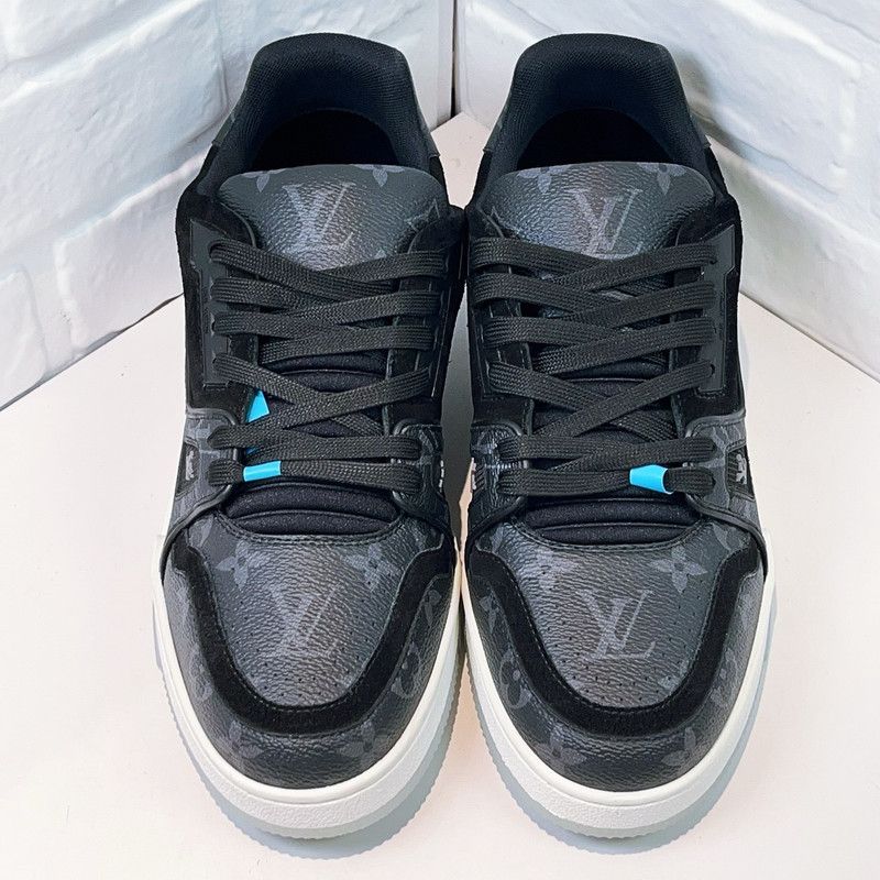 Louis Vuitton Louis Vuitton Trainer Low-top Black Fashion Sneakers 0079 Size US 8.5 / EU 41-42 - 2 Thumbnail