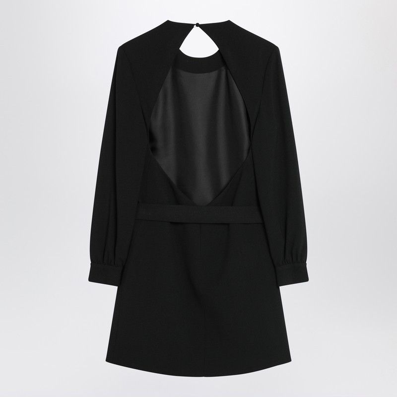 Saint Laurent Paris Saint Laurent Black Mini Dress With Belt Size S / US 4 / IT 40 - 2 Thumbnail