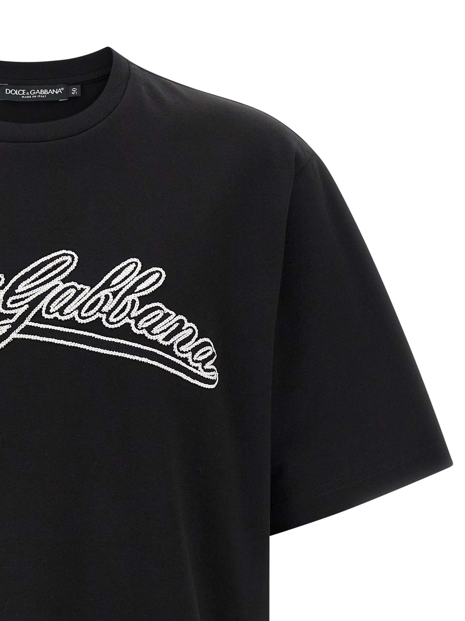 Dolce & Gabbana Logo Embroidery T-Shirt Size US L / EU 52-54 / 3 - 3 Thumbnail