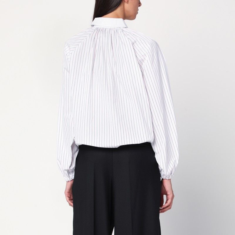 Patou Patou Striped Balloon-Sleeve Shirt In White Size S / US 4 / IT 40 - 2 Thumbnail
