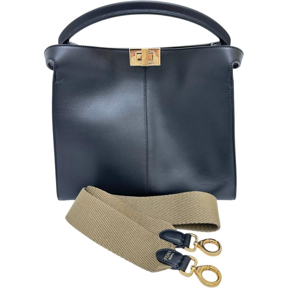 Fendi Fendi Fendi Peekaboo X-Lite Leather 2way Bag Leather Shoulder Bag 8BN310 Size ONE SIZE - 9 Thumbnail
