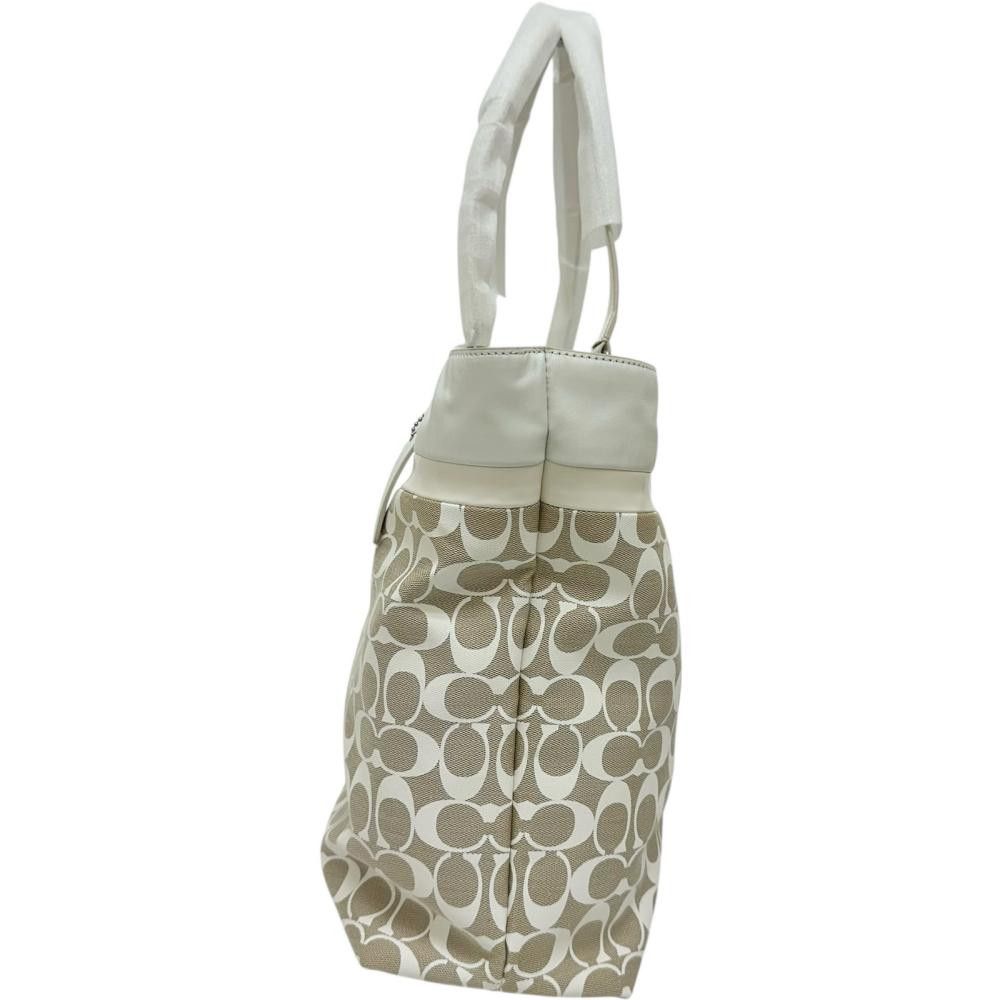 Coach Coach Coach Signature Canvas Patent Leather Tote Bag Canvas Tote Bag 29423 Size ONE SIZE - 2 Thumbnail