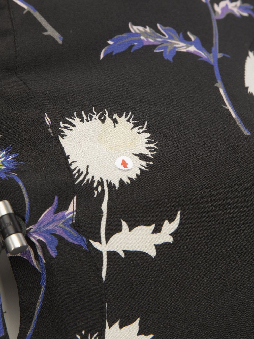 Kenzo Dandelion Print Silk Dress Size XS / US 0-2 / IT 36-38 - 4 Thumbnail