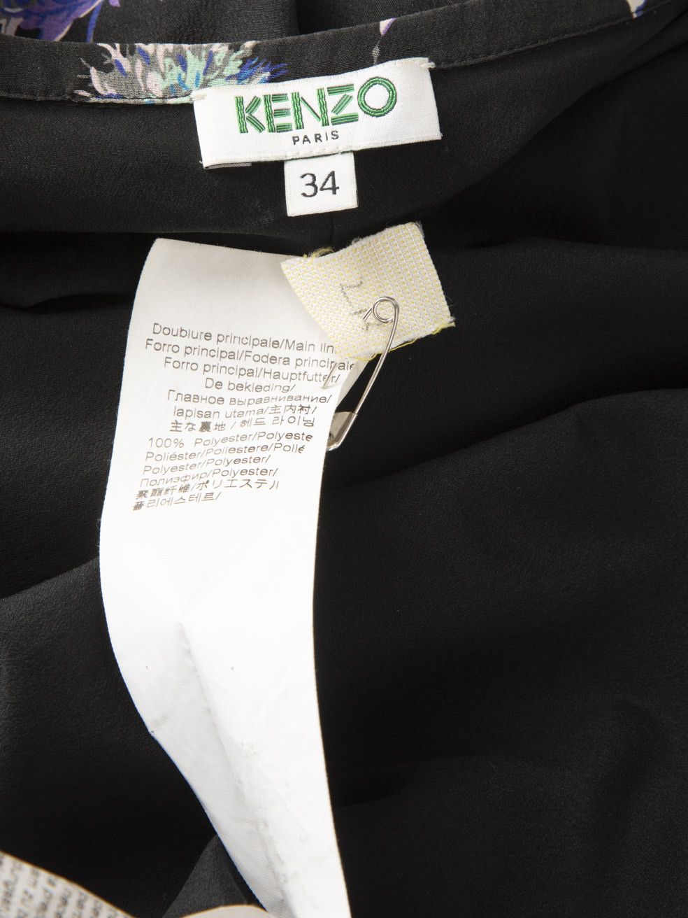 Kenzo Dandelion Print Silk Dress Size XS / US 0-2 / IT 36-38 - 15 Thumbnail