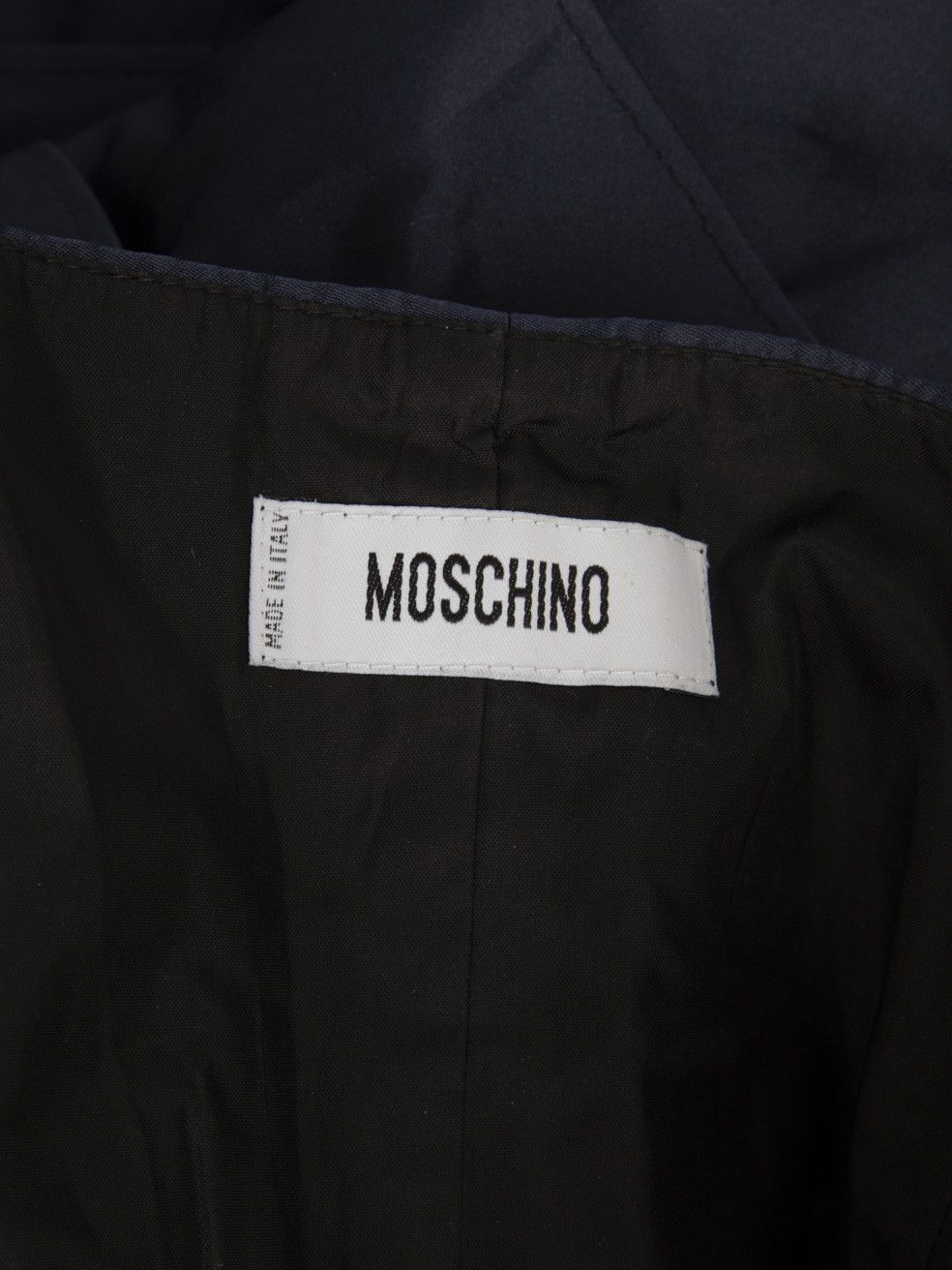 Moschino Navy Silk Ruffle Layered Midi Dress Size S / US 4 / IT 40 - 8 Thumbnail