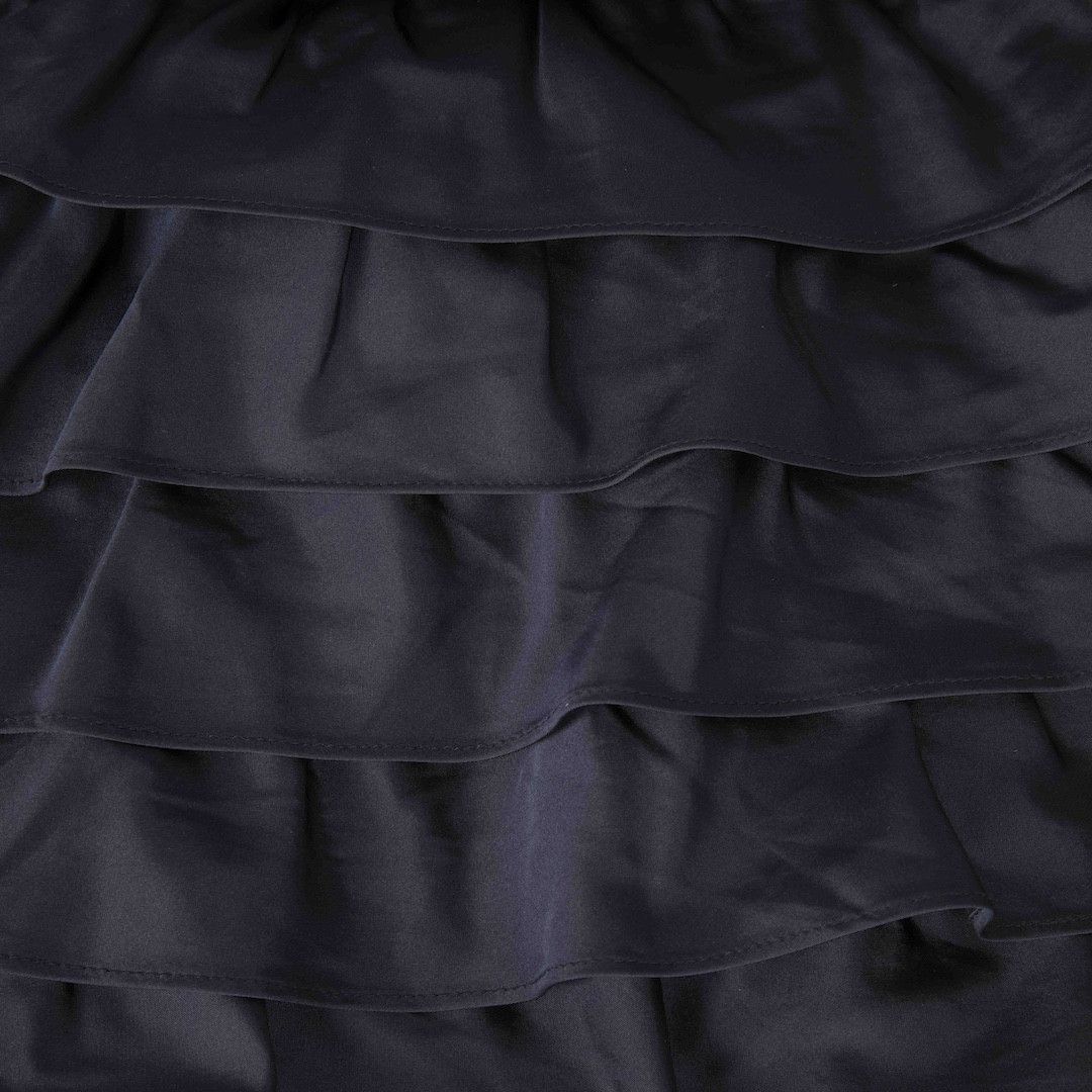 Moschino Navy Silk Ruffle Layered Midi Dress Size S / US 4 / IT 40 - 3 Thumbnail