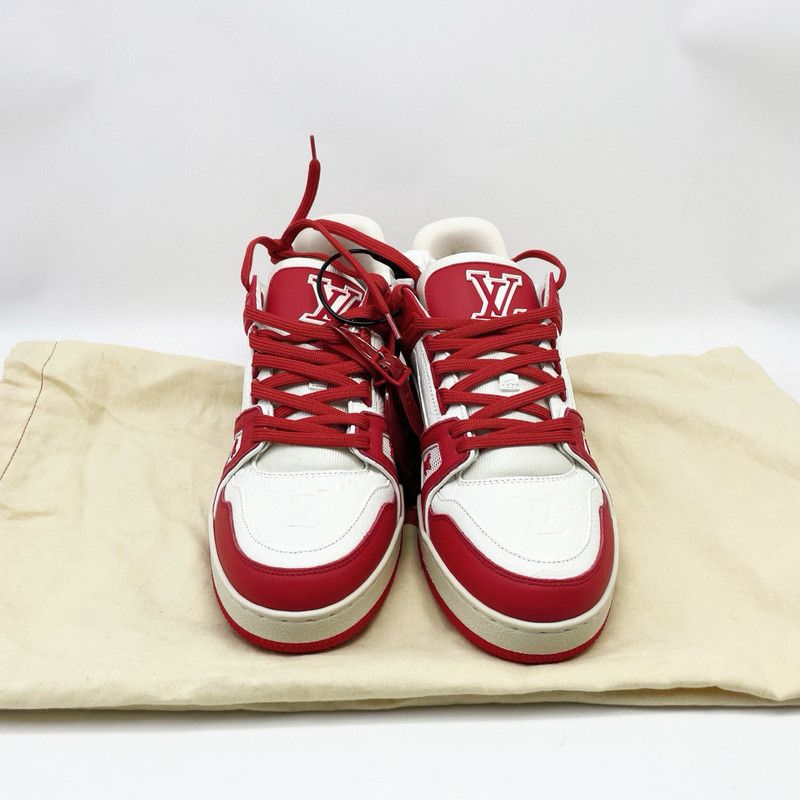 Louis Vuitton Louis Vuitton Red Trainer Fashion Sneakers for Men 0079 Size US 8.5 / EU 41-42 - 2 Thumbnail
