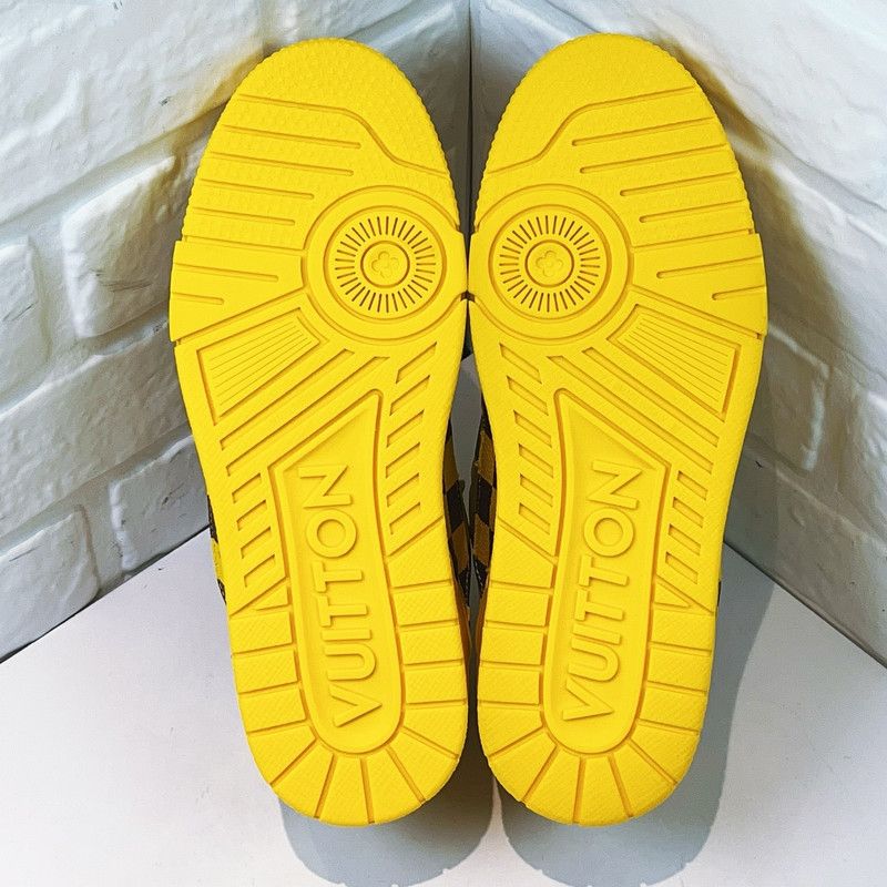 Louis Vuitton Louis Vuitton Trainer Yellow and Black Low-Top Sneakers 0079 Size US 7.5 / EU 40-41 - 5 Thumbnail