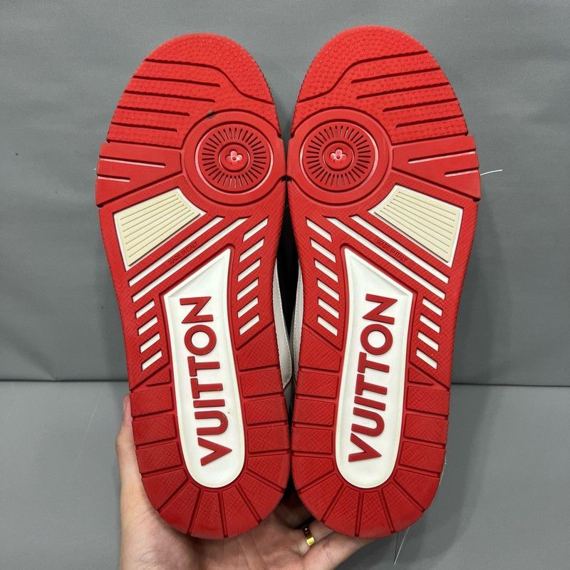 Louis Vuitton Louis Vuitton Trainer Upcycling White Red Sneakers 0079 Size US 8 / EU 41 - 6 Thumbnail