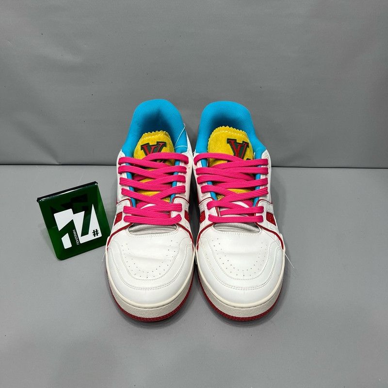 Louis Vuitton Louis Vuitton Trainer Upcycling White Red Sneakers 0079 Size US 8 / EU 41 - 9 Thumbnail