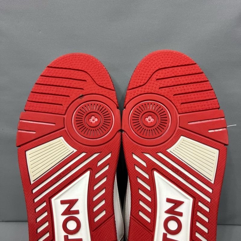 Louis Vuitton Louis Vuitton Trainer Upcycling White Red Sneakers 0079 Size US 8 / EU 41 - 10 Thumbnail