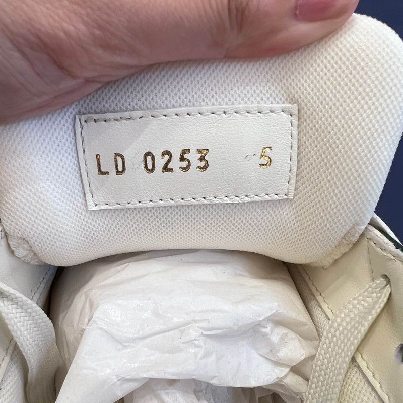 Louis Vuitton Louis Vuitton Green and White Trainer Sneaker 0079 Size US 8.5 / EU 41-42 - 5 Thumbnail