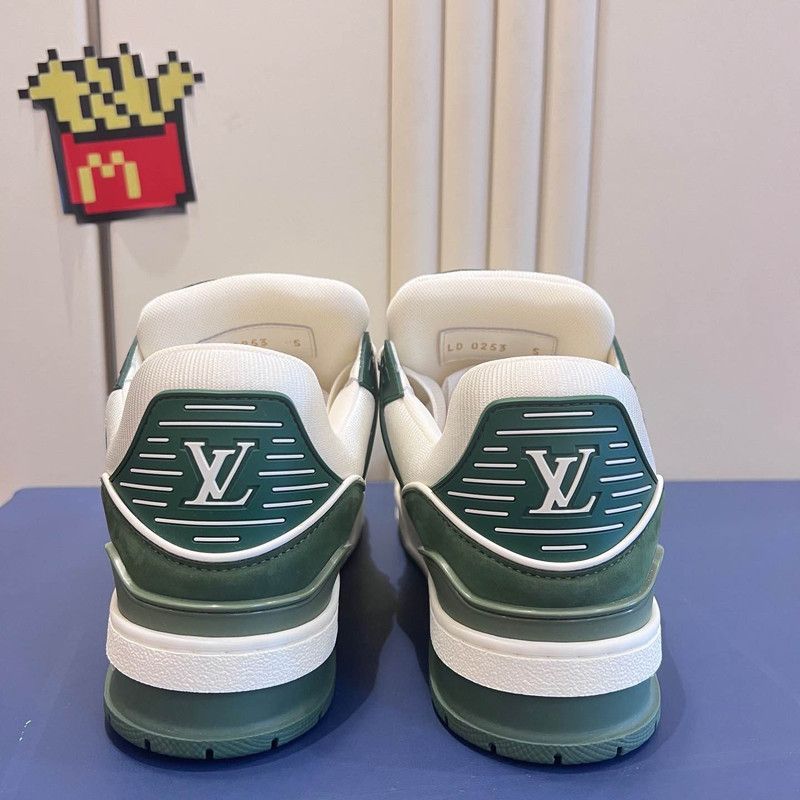 Louis Vuitton Louis Vuitton Green and White Trainer Sneaker 0079 Size US 8.5 / EU 41-42 - 3 Thumbnail