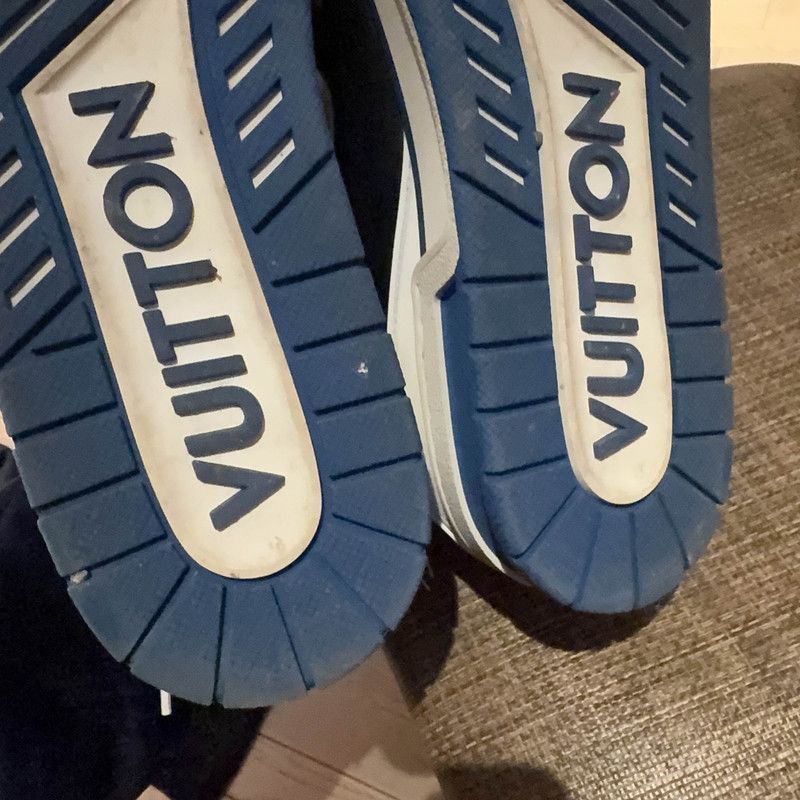 Louis Vuitton Louis Vuitton Trainer Black Blue Sneakers 0079 Size US 10.5 / EU 43-44 - 7 Thumbnail