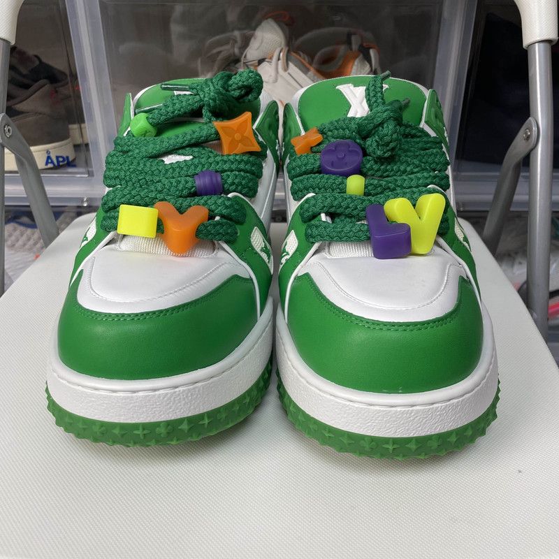 Louis Vuitton Louis Vuitton Trainer Maxi Fashion Sneakers in Green 0079 Size US 12 / EU 45 - 2 Thumbnail