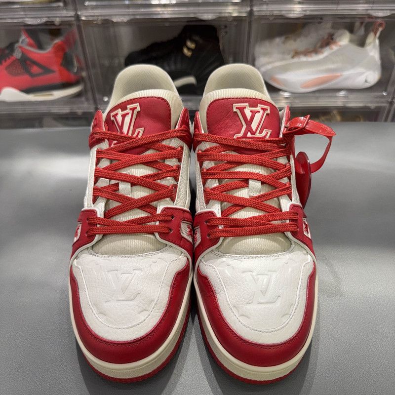 Louis Vuitton Louis Vuitton Fashion Trainer Red Leather Sneakers 0079 Size US 8 / EU 41 - 2 Thumbnail