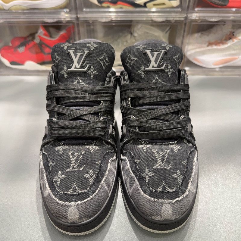Louis Vuitton Louis Vuitton Denim Lace-Up Low-Top Sneakers 0079 Size US 8.5 / EU 41-42 - 2 Thumbnail