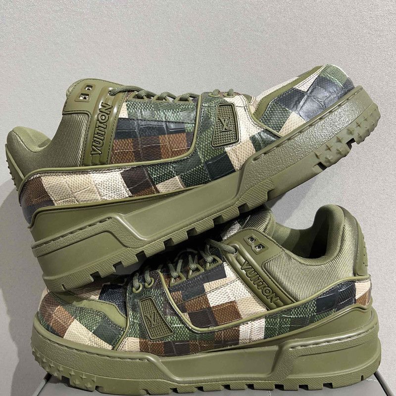 Louis Vuitton Louis Vuitton Trainer Maxi Low Top Sneakers in Green 0079 Size US 9.5 / EU 42-43 - 8 Thumbnail