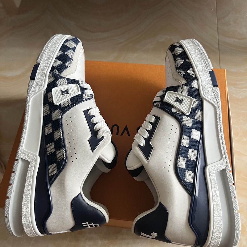 Louis Vuitton Louis Vuitton x Nigo Low-Top Denim Trainers 0079 Size US 9 / EU 42 - 8 Thumbnail