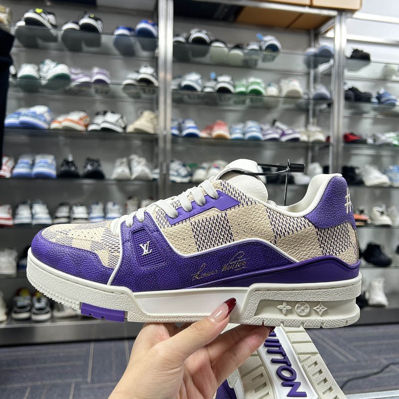 Louis Vuitton Louis Vuitton Trainer Low Sneakers in Purple 0079 Size US 8 / EU 41 - 7 Thumbnail