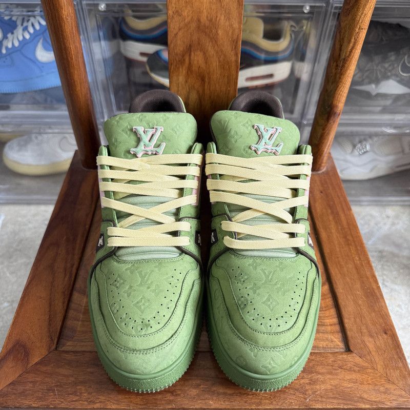 Louis Vuitton Tyler x Louis Vuitton Green Trainer Sneakers 0079 Size US 8 / EU 41 - 2 Thumbnail