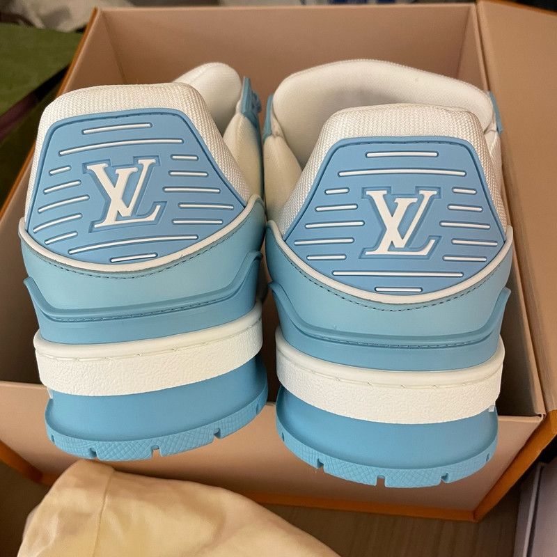 Louis Vuitton Louis Vuitton Trainer Low-Top Sneakers in Sky Blue 0079 Size US 8 / EU 41 - 3 Thumbnail